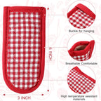 Geiserailie 8 Pieces Pan Handle Sleeve Heat Resistant Pot Sleeve Grip Non-Slip Skillet Pot Holder Machine Washable Cast Iron Handle Cover Cotton Assist Holder, 4 Styles, 3 x 6 Inch(Retro Style)