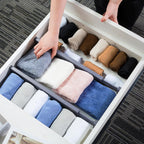 Utoplike 4 PCS Bamboo Kitchen Drawer Dividers(Fits 15"-17.7" Drawer Inner Size), Adjustable Drawer Organizers for Socks, Spring Loaded, Works in Drawer for Bedroom, Dresser