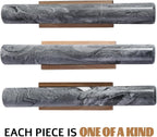Koville African Natural Marble French Rolling Pin, 12inch Non-Stick Rolling Pin for Baking, Dough Roller for Pasta, Dumpling, Fondant, Pie, Bread, Pizza, Kitchen Baking Tools(Monte Grigio)