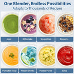 Aeitto Blenders for Kitchen with 68Oz. Large Capacity, 1800W Max Power Smoothie blender, 3 Preset Programs & 7 Speeds, Professional Countertop Blender for Smoothies, Ice Crush, Frozen Drinks, Black