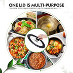 Universal Lid for Pots, Pans and Skillets, Pot Lid With Heat Resistant Silicone Rim and Tempered Glass, Fits 8", 8.5", 9.5" Diameter Pots and Pans