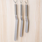 Cake Spatula Set – 6", 8", 10" Stainless Steel Offset & Straight Icing Spatulas for Cake Decorating and Frosting (Curved)