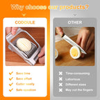 Egg Slicer for Hard Boiled Eggs Egg Cutter Strawberry Slicer Heavy Duty Aluminium Tomato Slicer Stainless Steel Wire Multipurpose Egg Slicer Dicer for Soft Fruit Mushroom Home Use