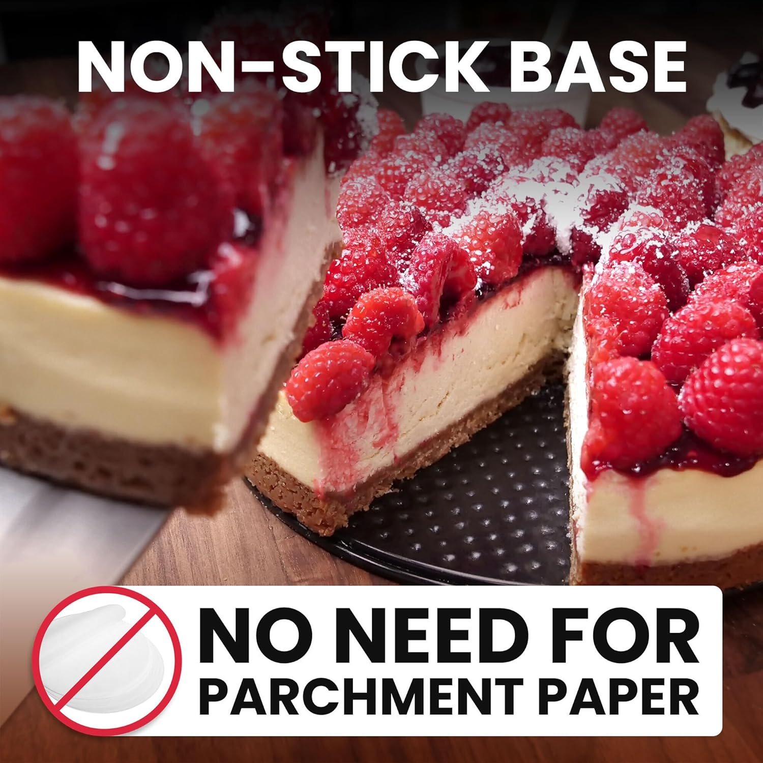 Zulay Premium Springform Pan 9-Inch Nonstick Cheesecake Pan with Removable Bottom, Leak-Proof Design, No Need for Parchment Paper – For Baking Cakes, Cheesecakes, Pies - Easy to Clean (Black)
