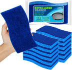 AIDEA XL Scrub Sponges Non-Scratch 12Count, Extra Large Sponges Kitchen, Sponge for Dishes, Cleans Fast Without Scratching Safe for Non-Stick Cookware, Cleaning Power for Kitchen, House