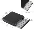 Mind Reader Single Serve Coffee Pod Drawer, 36 Pod Capacity, Countertop Organizer, Metal, 12.75" L x 13" W x 3" H, Black