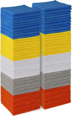 AIDEA Microfiber Cleaning Cloths 100PK, All Purpose Cleaning Supplies, Absorbent Cleaning Rags, Lint Free Microfiber Towels, Wash Cloth for House, Kitchen, Car, Window, 12"×12"