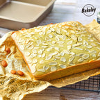 8 inch square cake pan (Set of 2), 8 inch square baking pan, 8 in square pan, Non-stick carbon steel, 8'' Brownie Pan and Loaf Pan (Champagne Gold)