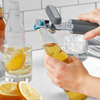 KitchenAid Classic Multifunction Can Opener and Bottle Opener Easy to Use, Razor Sharp Stainless Steel Cutting Wheel, Soft Ergonomic Handles, Charcoal