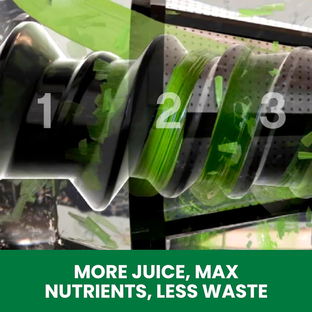 Omega Cold Press Juicer Machine, Vegetable and Fruit Juice Extractor and Nutrition System Makes Nut Milks Baby Food and Sorbets, Triple-Stage 80-RPM Slow Masticating Juicer, 200-Watts, Black