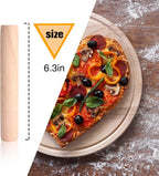 Small Wooden Rolling Pin, Dumpling Dough Roller Wooden Mini Rolling Pins Kitchen Utensil Tool for Fondant, Pasta, Bread, Pastry, Cookies, Pizza, Pie, Cylinder Style, 6.3 Inch (10 Pieces)