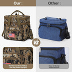 Maelstrom Tactical Lunch Box for Men, 23L Insulated Lunch Bag, Expandable Double Deck Cooler Bag, Lightweight Leakproof Tote Bag With Side Tissue Pocket, Suit For Men and Women, Camouflage