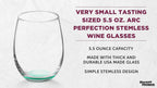 DISCOUNT PROMOS Stemless Wine Glasses by ARC 5.5 oz. Set of 12, Bulk Pack - Perfect for Hotel, Bar, Restaurant or Lounge - Green