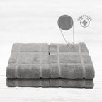 100% Cotton Terry Dish Towels, 4 Pack Plain, 16 x26 Inches, Super Soft and Absorbent Kitchen Towels, Perfect for Kitchen Cleaning and Dish Washing | Light Gray