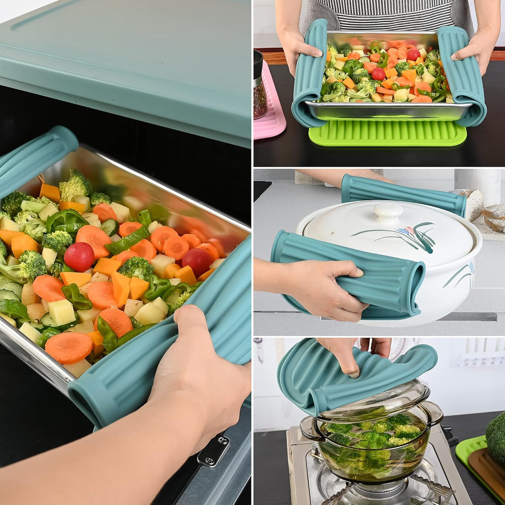 Smithcraft Silicone Trivets Mats for Hot Dishes and Hot Pots, Hot Pads for Countertops, Tables, Pot Holders, Spoon Rest Small Drying Mats Set of 2 Many Colors for Your Choose (Beige)