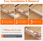 Lifewit 12 Pack Kitchen Drawer Dividers 2.36" High, 16"-22" Adjustable Drawer Organizer for Utensils/Clothes/Makeup, Plastic Expandable Separators in Dresser/Bedroom/Bathroom/Office Storage