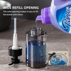 Enra Thick Glass Soap Dispenser with Stainless Steel Pump, 12oz Black Bathroom & Kitchen Hand Liquid Soap Dispenser