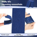 Hoolerry 100 Pcs Heavy Duty Scouring Pads Non Scratch Household Scrub Pads for Cleaning Reusable Pan Scrubber Anti Grease Scrubbing Pads for Dish Kitchen Metal Grills, 4.3 x 3 x 0.3 in (Blue)