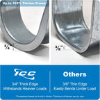 ICC Batwing J Hook 4” with Retainer Clip - Galvanized Steel Cable Management Hooks for Hanging Cable to Hanger Wire and Threaded Rod - Rust-Resistant, EIA and TIA Compliant - 4 Inch 25 Pack