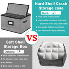 China Storage Containers hard shell-Quilted Wine Glass Storage Box,Moving Boxes,Storage Containers for Organizing,Stackable Stemware Storage Cases,Moving Supplies,Household Essentials