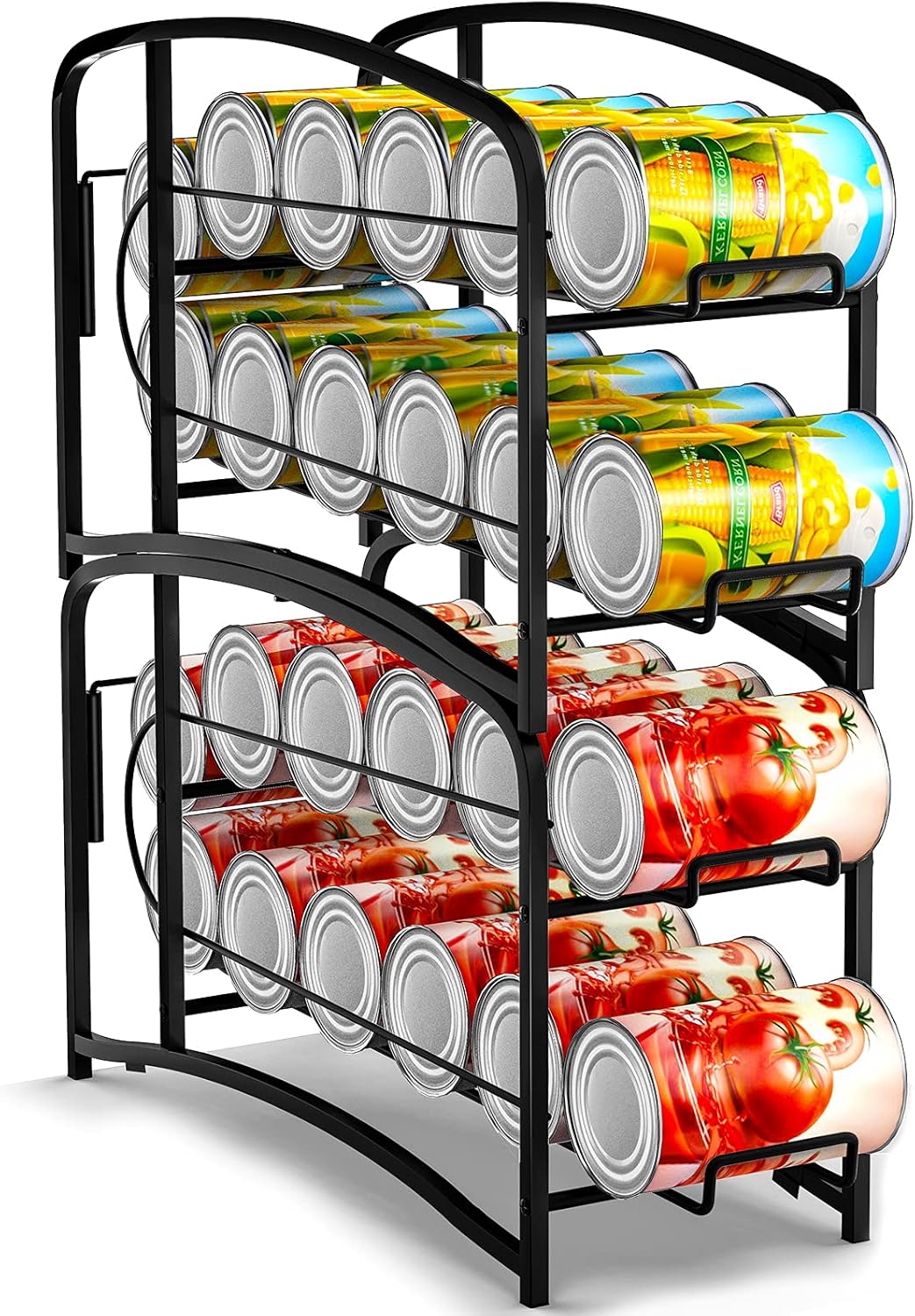 AULEDIO Stackable Beverage Can Dispenser Rack, Storage Organizer Holde ...
