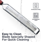 Deiss PRO Citrus Zester & Manual Cheese Grater - Parmesan, Lemon, Ginger, Garlic, Nutmeg, Chocolate - Sharp Stainless Steel Blade - Dishwasher Safe