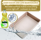 Ultra Cuisine 9x13 Inch Cake Baking And Brownie Pan - Easy Cleaning And Low Maintenance - Elevated Non-Stick Even Baking Experience - Food Safe Coating - Bake Like A Pro For A Lifetime
