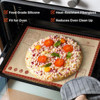 26x16 Inch Extra Thick Silicone Baking Mat with Measurements, Non-slip and Reusable - For Cookies, Bread, Pastry