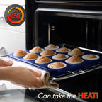 NutriChef 6-Piece Nonstick Baking Pans - Carbon Steel Non toxic Bakeware set with Cookie Sheets, Muffin, Loaf, Round & Square Pan - Restaurant Quality Baking Tray, Easy Clean, Dishwasher & Oven Safe