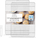 CURTA 2 Pack Chef Cooling Rack,NSF Listed 18/8 Stainless Steel Oven Safe Grid Wire Cookie Cooling Racks for Baking & Cooking - 16.8" X 24.4" Commercial Grade comes with Lifting Handle …