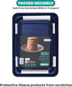 Baker's Secret Baking Sheets Non Stick, 3x Cookie Sheets for Oven, Diamond Texture Premium Air Flow, Set of 3 Baking Trays, Extra Thick 0.6mm with Diamond Base PFOA, PFOS, PTFE and PFAS free Bakeware