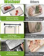 Stainless Steel Cutting Board, Double Sided 304 Steel & Food-Grade PP, Large Chopping Board Food Grade for Meat and Fruit, Non-Slip, Gifts for Housewarming 16”×11”