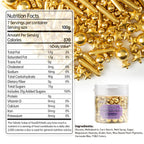 Dazzjoy Edible Gold Pearl Sprinkles, Sugar Candy Pearls, Food Grade, 130g/4.58oz, Gold Star Pearls Sprinkles for Cake Decorating, Cupcake, Cookies Topper Decoration