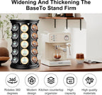 CEHNCEH Coffee Pod Carousel Organizer: Compatible with 40 Keurig K-Cup Pods, Large Compacity Coffee Capsule Holder, NEW Modern Design, Home or Office Kitchen Counter Organizer(Black)