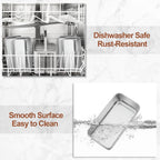 LIANYU 2 Pack Bread Loaf Pans for Baking Bread, 9x5Inch Stainless Steel Meatloaf Baking Pan, Loaf Tin for Homemade Banana Brownies and Pound Cakes, Dishwasher Safe