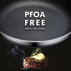 Non Stick Frying Pans Set,Hybrid Pan Set(8+10+12inch) Frying Pans Nonstick for cooking,PFOA Free Induction Cookware Sets,non stick Stainless Steel Skillets,Dishwasher and Oven Safe Kitchen set