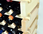 sfDisplay.com,LLC. Modular Wine Rack Beechwood 40-120 Bottle Capacity 10 Bottles Across up to 12 Rows Newest Improved Model (120 Bottles - 12 Rows)