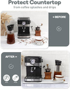 SUEH DESIGN Coffee Mat, Absorbent Dish Drying Mat 19.6 x 11.8 in Quick Dry Coffee Mat Large Drying Mats for Kitchen Counter Coffee Bar, Marble White