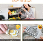 Egg Slicer Heavy Duty Aluminum Stainless Steel Wire Egg Cutter, Multipurpose Egg Dicer for Hard Boiled Eggs, Strawberry, Soft Fruit