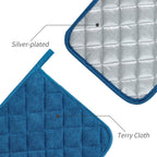 Joyhalo 4 Pack Pot Holders for Kitchen,Cotton Oven Holder with Great Heat Resistance,Non Slip Hot Pads for Kitchen Clearance,Federal Blue