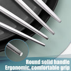 Matte Silverware Set for 6,Modern Stainless Steel Brushed Cutlery Set,30-Pieces Heavy Duty Flatware Set,Knives Spoons and Forks Set Utensils Set, Satin Finish, Dishwasher Safe