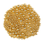 Dazzjoy Gold Pearl Sugar Sprinkles, Edible Candy Sprinkles, Cake Toppers and Cake Decorations, Mix Size, Cookie Decorating, Ice Cream, Wedding Party Valentines Supplies, 130g/4.58oz