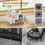 Yofidra Sponge Holder for Kitchen Sink Organizer Caddy: Sink Sponge with Instant Drying Stone, Metal Stainless Steel Basket Home Decor Storage and Organization Accessories 9.5" X 5.5" X 5.7" (White)