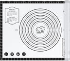 Pastry Mat, 28" x 20" Food Grade Silicone Extra Large Non Stick Baking Sheet Mat with Measurement for Making Cookies,Macarons,Bread and Pastry