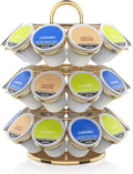 Coffee Pod Storage Organizer for K-Cup Pods, K Cup Holder,K Cup Carousel, Home Office Kitchen Counter Coffee Station Organizer (27 Pods Capacity-Gold)