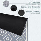 SUEH DESIGN Dish Drying Mat, Absorbent Coffee Mat 23.6 x 15.7 in Quick Dry Kitchen Drying Dish Drain Mat for Kitchen Counter Coffee Bar, Gray