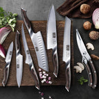 HOSHANHO 8-Piece Kitchen Knife Set, Japanese High Carbon Super Steel Knife Sets with Block, Professional Ultra Sharp Chef Knife Set with Scissors