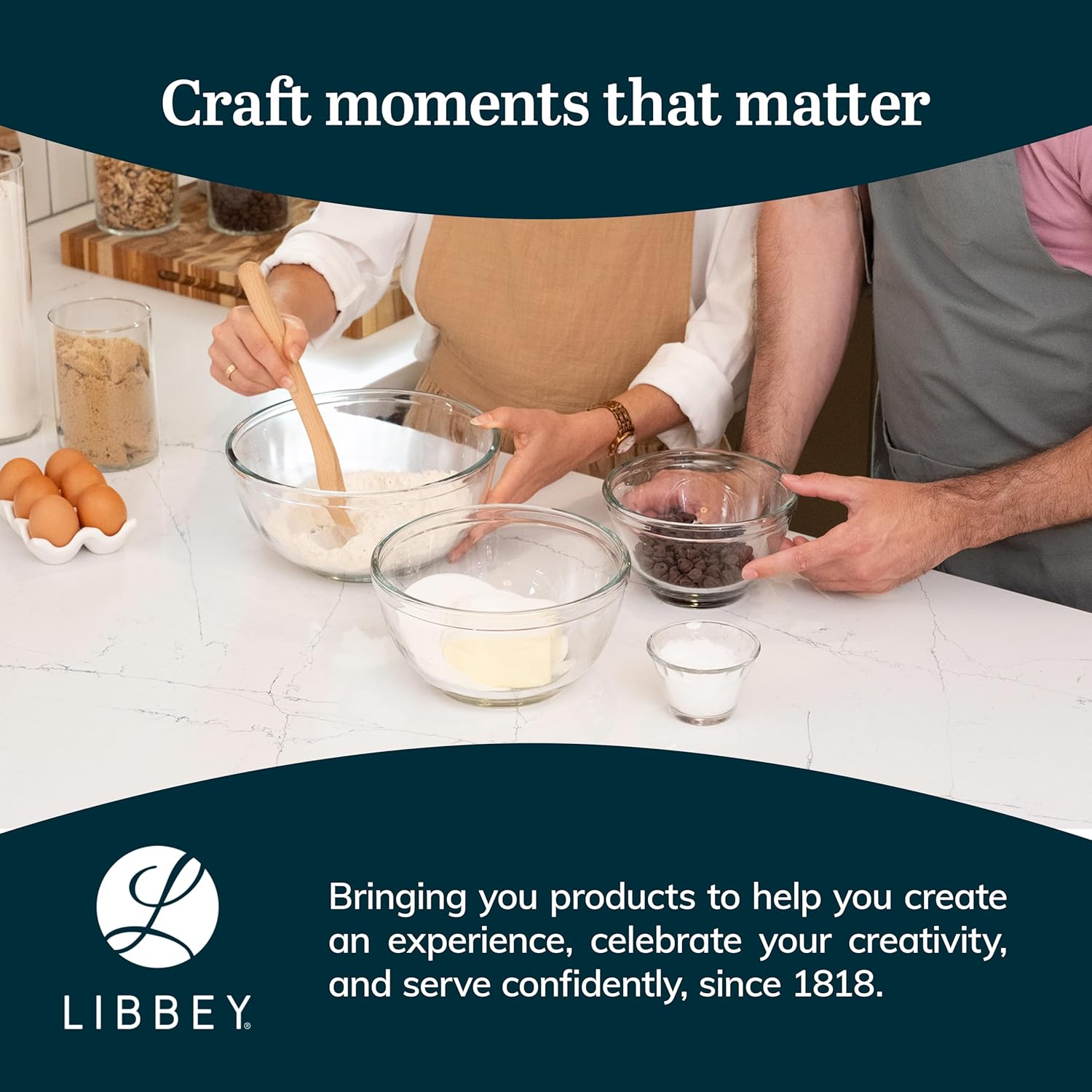 Libbey Baker’s Basics 8-Piece Cupcake Party Glass Baking Dish Set with Lids, Round Small Glass Bowls, Prep Bowls for Cupcakes, Mini Pot Pies, and More