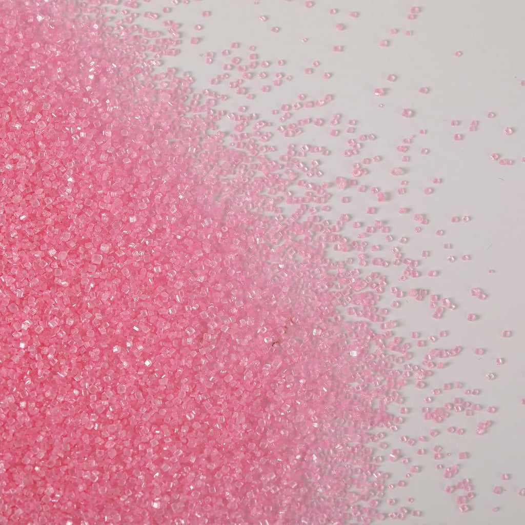 Kasvan Pink Sanding Sugar Sprinkles - Edible Sugar Crystals, Baking Cake Decorations, Ice Cream Toppings cupcake Decorating, Wedding Party Chirstmas Supplies, 85g/3.2oz
