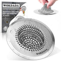Revolutionary Sink Strainer/Patented Reversible Chain Mesh, Effortless Cleaning & Debris Catcher, Large Capacity, No Clog, 304 Stainless Steel & Rust-Proof/Handmade with Premium Materials